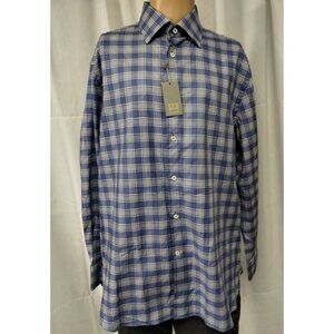 IKE BEHAR NY Neiman Marcus Blue Button Down Long Sleeve Shirt Size 32/33 SKU2292